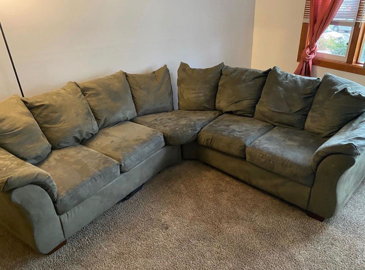 Sectional Sofa Deep Clean — before cleaning
